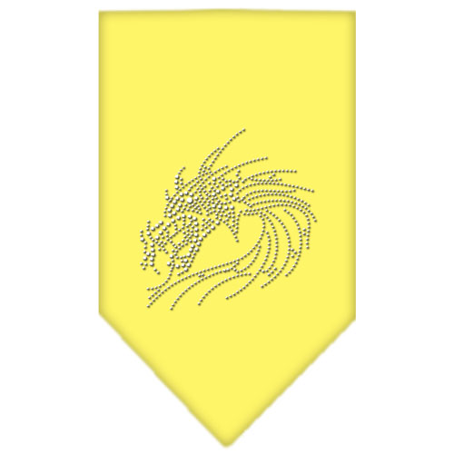 Dragon Rhinestone Bandana Yellow Large